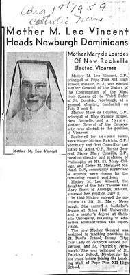 Mother Leo Vincent Clippings